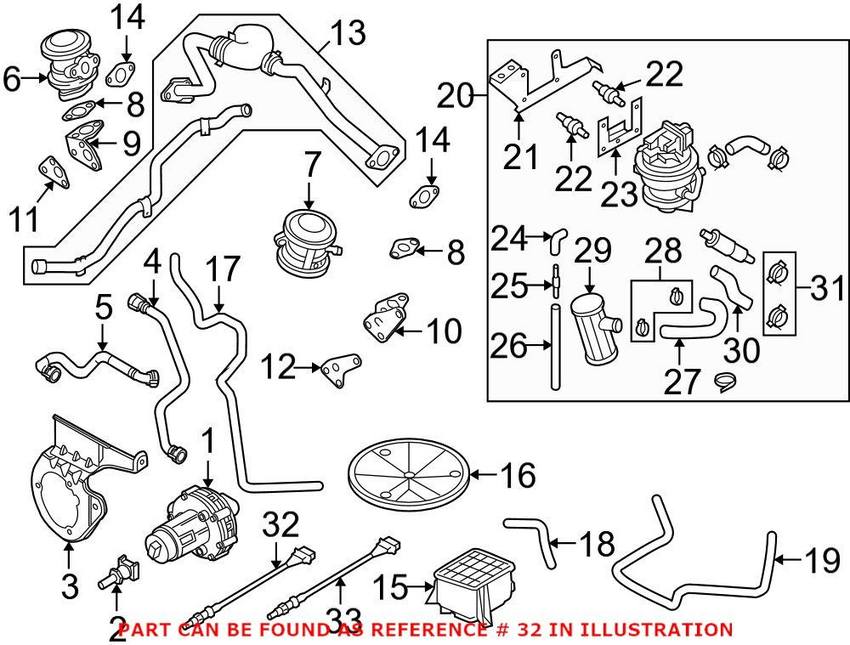 Audi Oxygen Sensor - Front 06E906265AJ